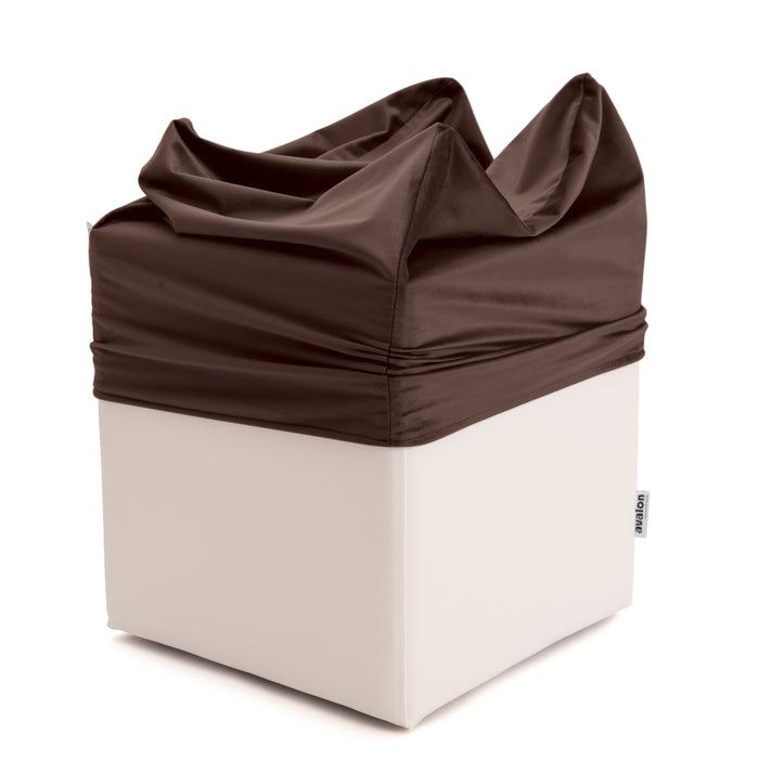 Pouf Cubo Rigido Sfoderabile 40x40 cm in Ecopelle Antimacchia o Velluto Avalon – Design Moderno Made in Italy