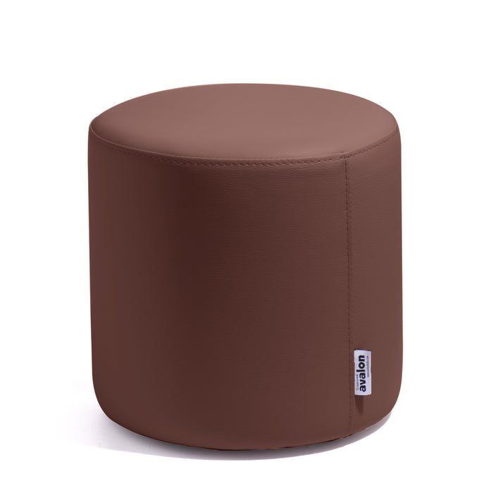 Avalon Rigid Cylinder Pouf Table in Mamba Trendy Faux Leather, Class 1-IM, Fire Retardant, for Indoor and Outdoor Use. Dimensions: Ø45 cm X H40 cm