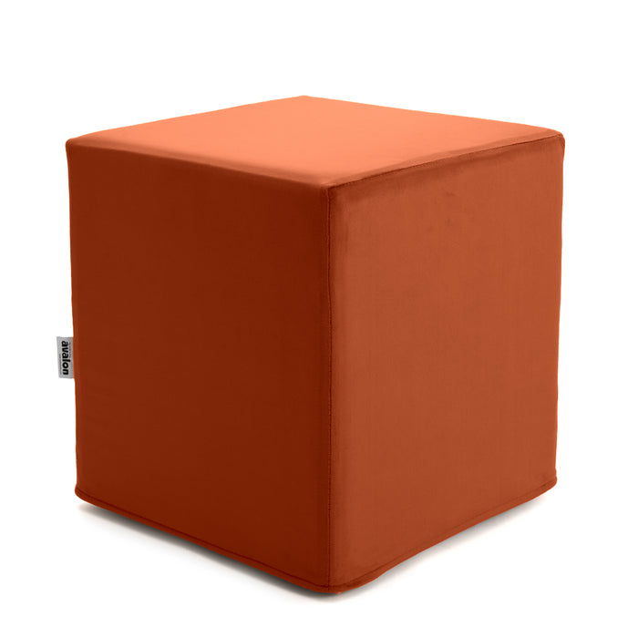 Pouf Cubo Rigido Sfoderabile 40x40 cm in Ecopelle Antimacchia o Velluto Avalon – Design Moderno Made in Italy