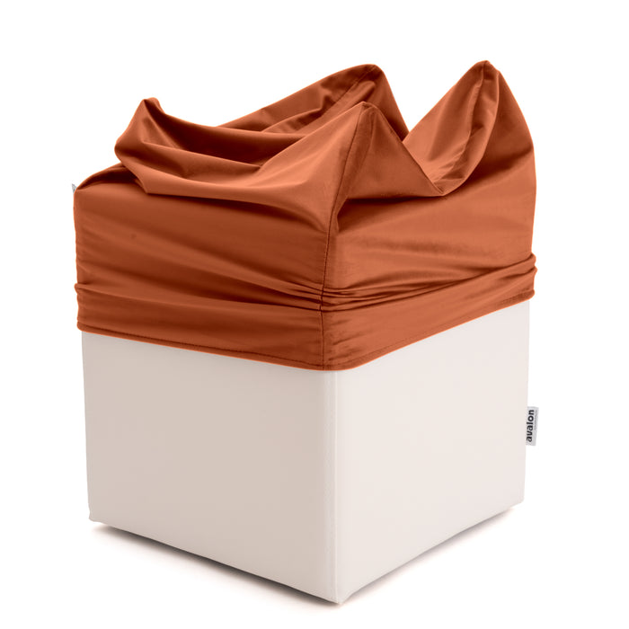 Pouf Cubo Rigido Sfoderabile 40x40 cm in Ecopelle Antimacchia o Velluto Avalon – Design Moderno Made in Italy