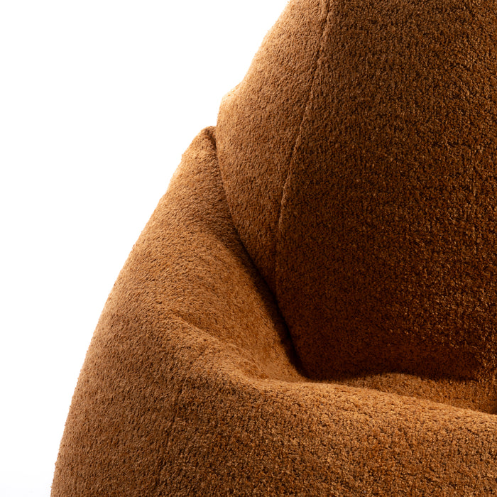 Pouf Poltrona Sacco Grande BAG L Avalon in tessuto Bouclè per interno dim. 80 x 125 cm