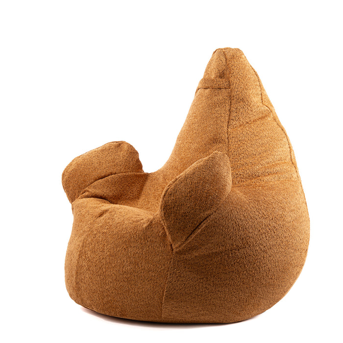 Pouf Poltrona Sacco Super Gigante XXL Ploof Avalon in tessuto Bouclè per interno dim. Ø105 x H115 cm