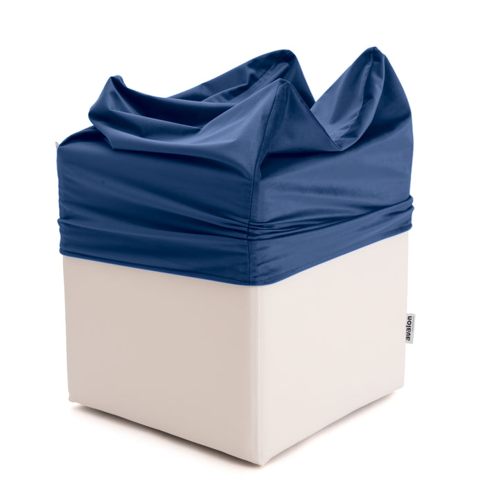 Pouf Cubo Rigido Sfoderabile 40x40 cm in Ecopelle Antimacchia o Velluto Avalon – Design Moderno Made in Italy