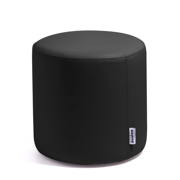 Avalon Rigid Cylinder Pouf Table in Mamba Trendy Faux Leather, Class 1-IM, Fire Retardant, for Indoor and Outdoor Use. Dimensions: Ø45 cm X H40 cm