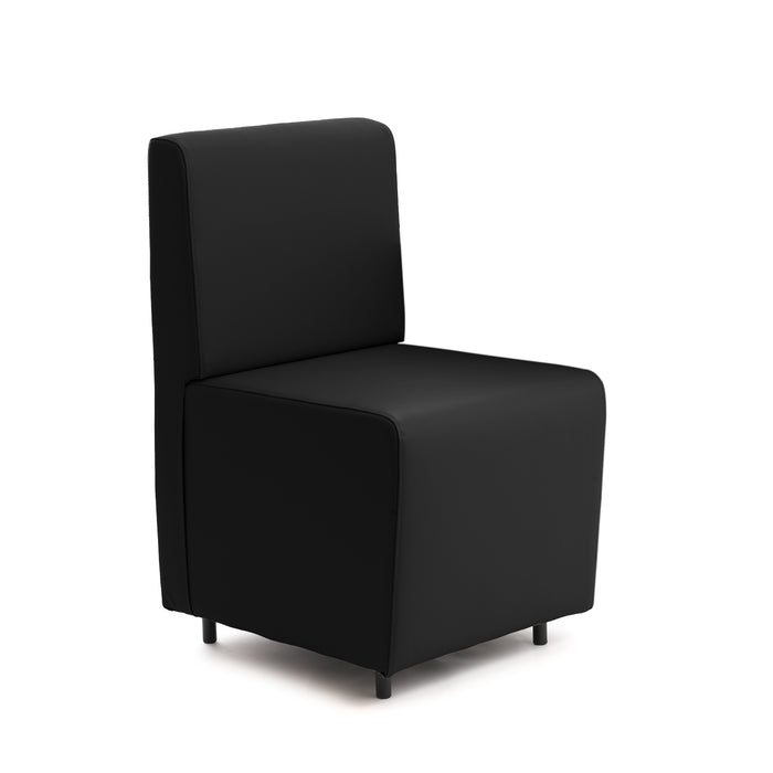 Sofá de 1 plaza para restaurante Essence en piel sintética Mamba Dim 50x62xH88