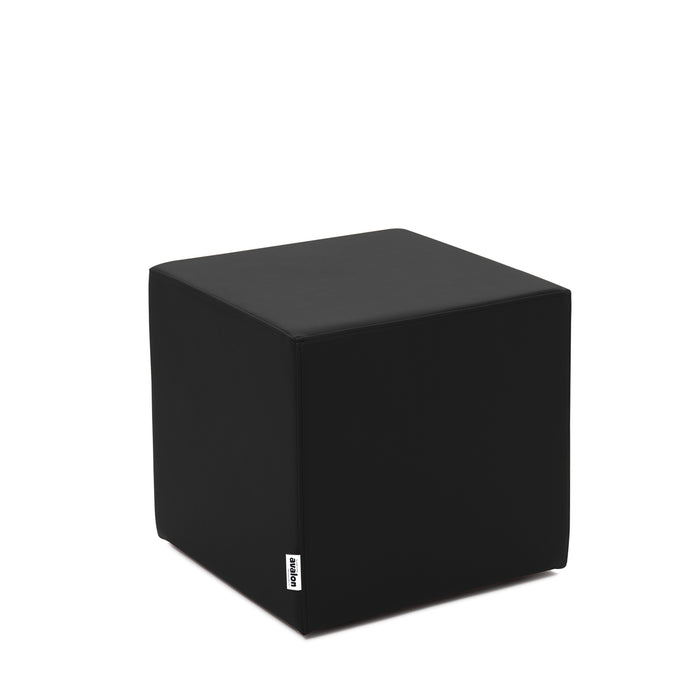 Avalon Jazz Rigid Cube Pouf in Faux Leather for Indoor and Outdoor Use. Dimensions: Width 40 cm X Depth 40 cm X Height 43 cm