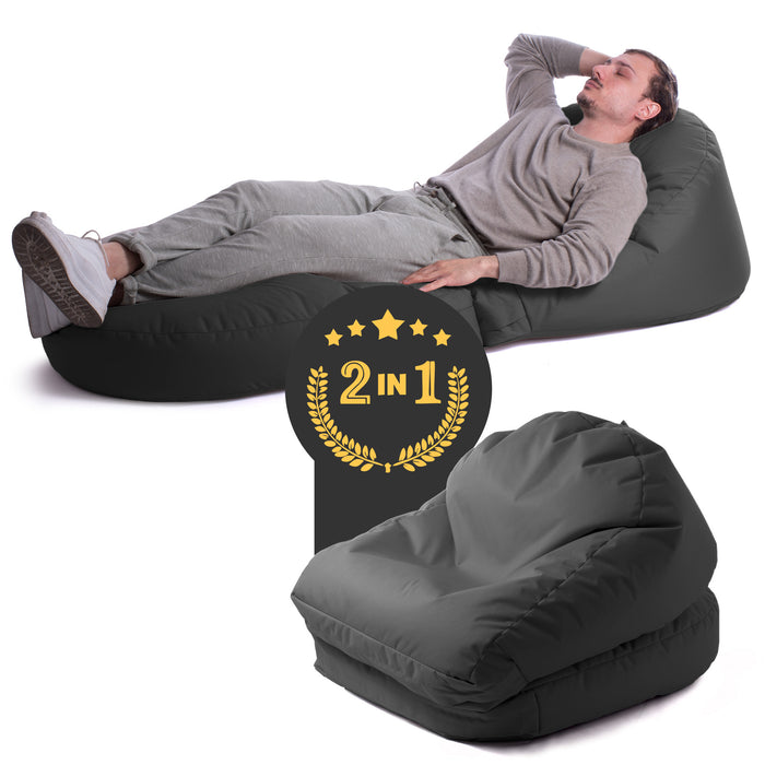 Avalon Pouf Poltrona/Letto Double Jive in tessuto Imbottito Made in Italy dim:  95X75 cm