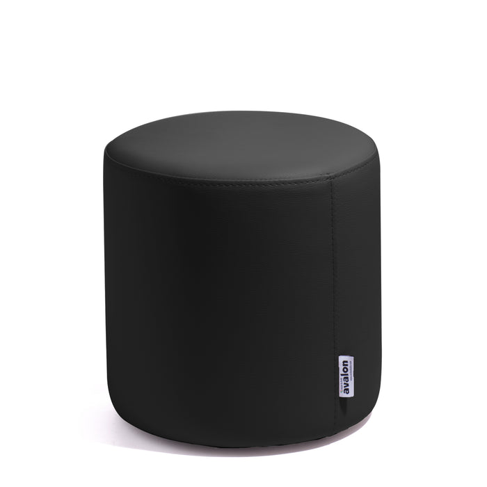Avalon Rigid Cylinder Pouf Table in Mamba Trendy Faux Leather, Class 1-IM, Fire Retardant, for Indoor and Outdoor Use. Dimensions: Ø35 cm X H32 cm