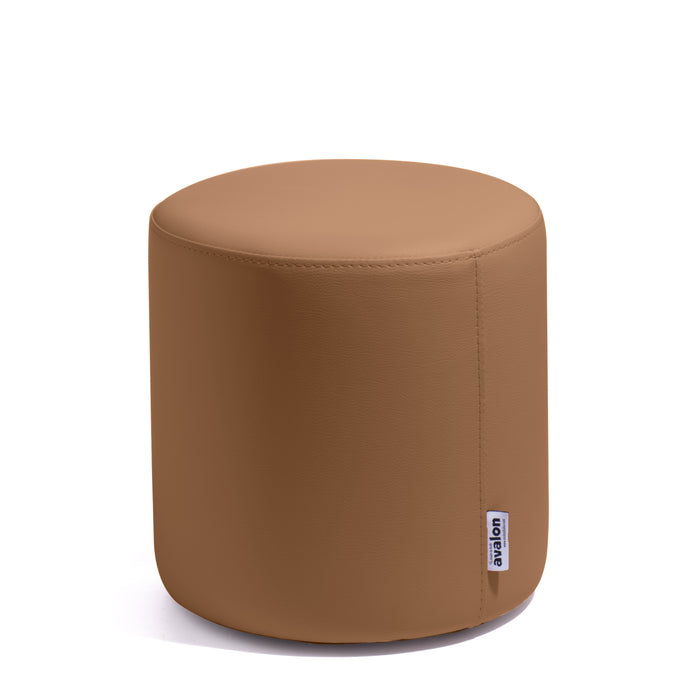 Avalon Rigid Cylinder Pouf Table in Mamba Trendy Faux Leather, Class 1-IM, Fire Retardant, for Indoor and Outdoor Use. Dimensions: Ø35 cm X H32 cm