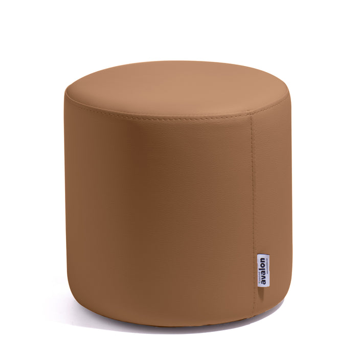 Avalon Rigid Cylinder Pouf Table in Mamba Trendy Faux Leather, Class 1-IM, Fire Retardant, for Indoor and Outdoor Use. Dimensions: Ø45 cm X H40 cm