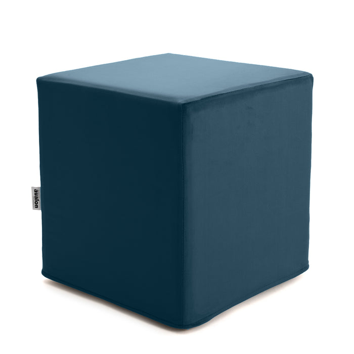 Pouf Cubo Rigido Sfoderabile 40x40 cm in Ecopelle Antimacchia o Velluto Avalon – Design Moderno Made in Italy