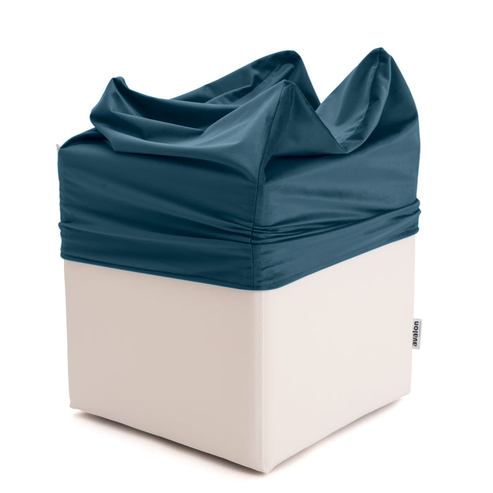Pouf Cubo Rigido Sfoderabile 40x40 cm in Ecopelle Antimacchia o Velluto Avalon – Design Moderno Made in Italy