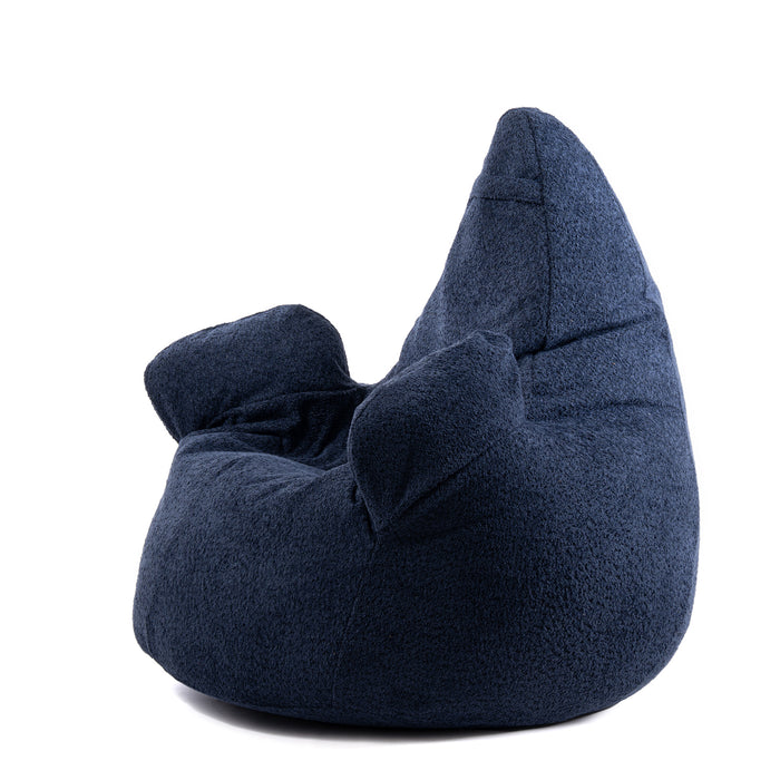 Pouf Poltrona Sacco Super Gigante XXL Ploof Avalon in tessuto Bouclè per interno dim. Ø105 x H115 cm