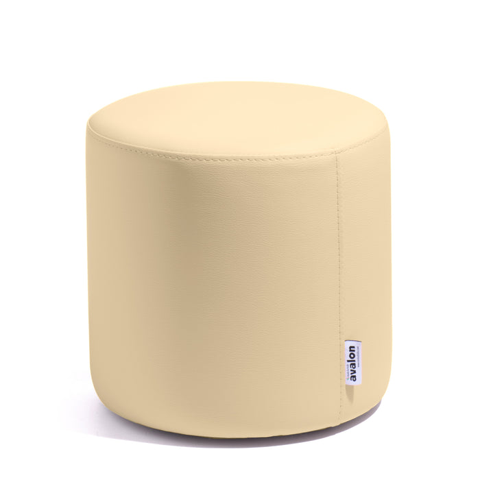 Avalon Rigid Cylinder Pouf Table in Mamba Trendy Faux Leather, Class 1-IM, Fire Retardant, for Indoor and Outdoor Use. Dimensions: Ø45 cm X H40 cm