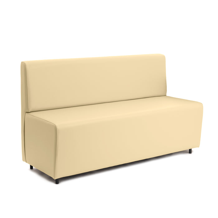 Essence 3-seater sofa for restaurants in faux leather Mamba Dim 150x62xH88