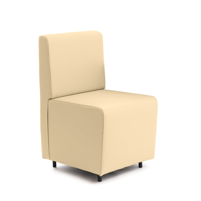 Sofá de 1 plaza para restaurante Essence en piel sintética Mamba Dim 50x62xH88