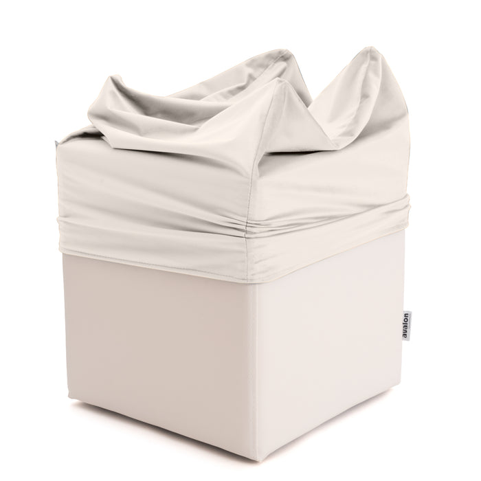 Pouf Cubo Rigido Sfoderabile 40x40 cm in Ecopelle Antimacchia o Velluto Avalon – Design Moderno Made in Italy