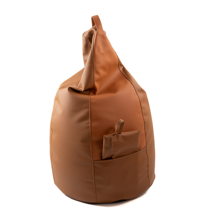 Avalon Pouf Armchair Sacco Pera in Faux Leather Jazz Dim. 70x130cm Made in Italy + Free Clutch Bag