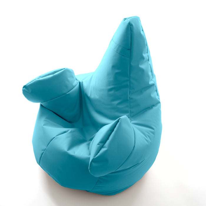 Pouf poltrona sacco con braccioli Ploof, Avalon in tessuto poliestere Jive per interno Imbottito. Dim: Ø85 x H90 cm