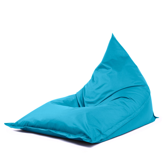 Pouf Shongo grande a forma di triangolo sfoderabile con Sacca Interna in tessuto Samba per esterno Antistrappo, Impermeabile, dim: 140x175 cm