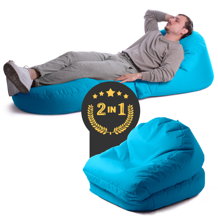 Avalon Pouf Poltrona/Letto Double Jive in tessuto Imbottito Made in Italy dim:  95X75 cm