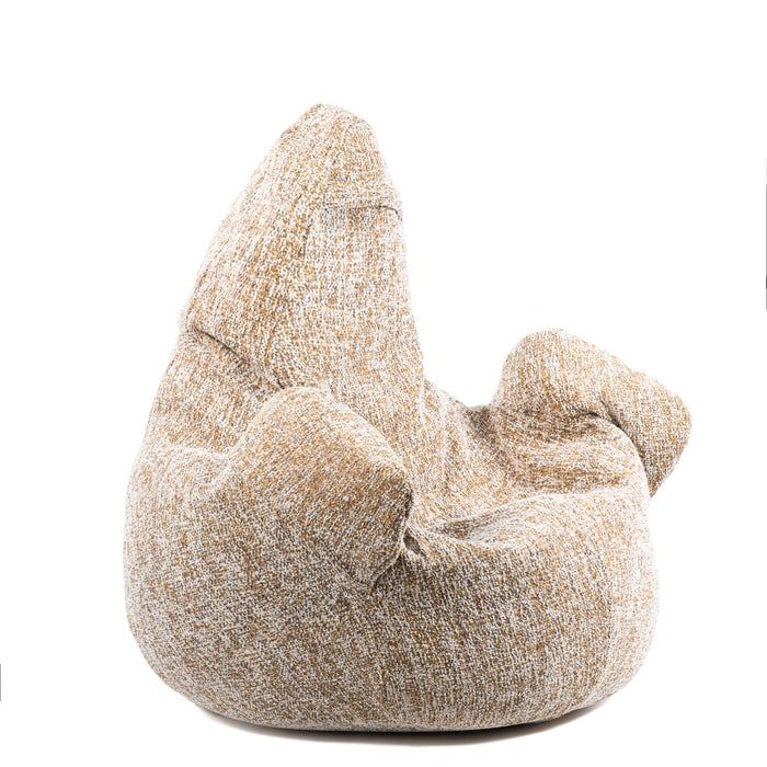Pouf Poltrona Sacco Gigante XL Ploof Avalon in tessuto Grisaglia per interno dim. Ø95 x H105 cm