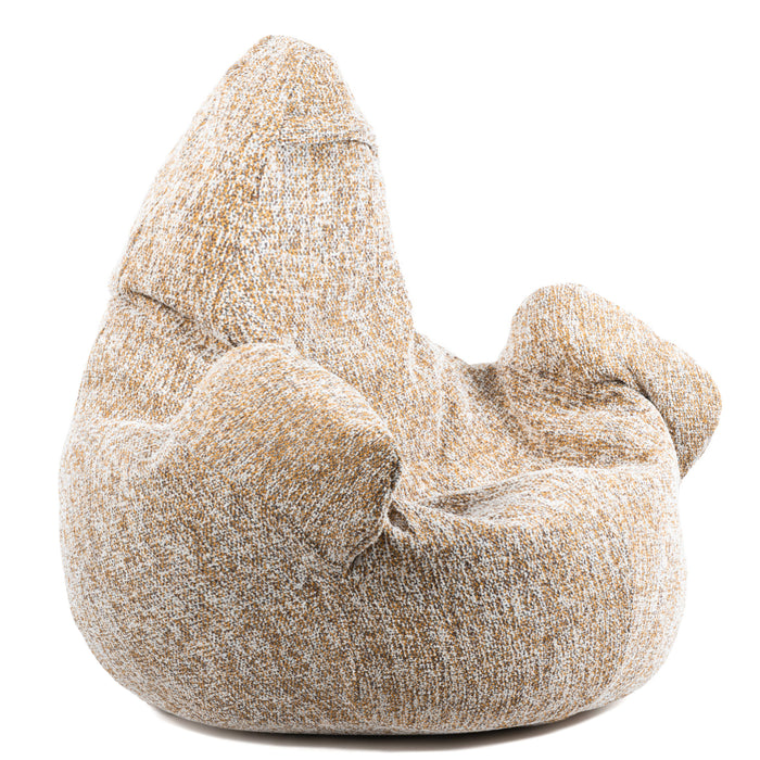 Pouf Poltrona Sacco Super Gigante XXL Ploof Avalon in tessuto Grisaglia per interno dim. Ø105 x H115 cm