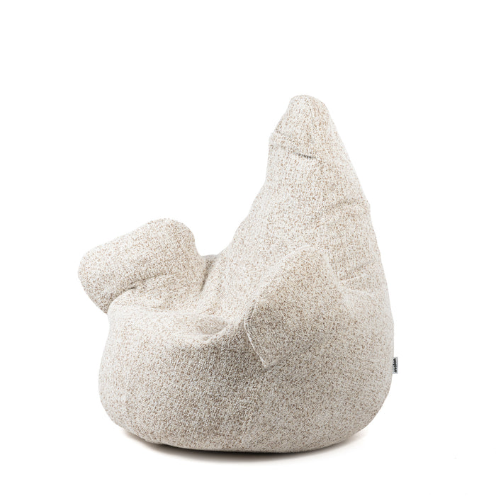 Pouf Poltrona Sacco Grande Ploof Avalon in tessuto Grisaglia per interno dim. Ø85 x H90 cm