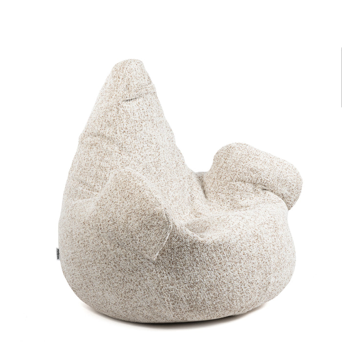 Pouf Poltrona Sacco Gigante XL Ploof Avalon in tessuto Grisaglia per interno dim. Ø95 x H105 cm