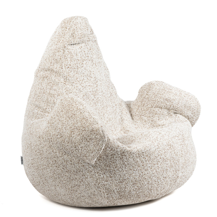 Pouf Poltrona Sacco Super Gigante XXL Ploof Avalon in tessuto Grisaglia per interno dim. Ø105 x H115 cm