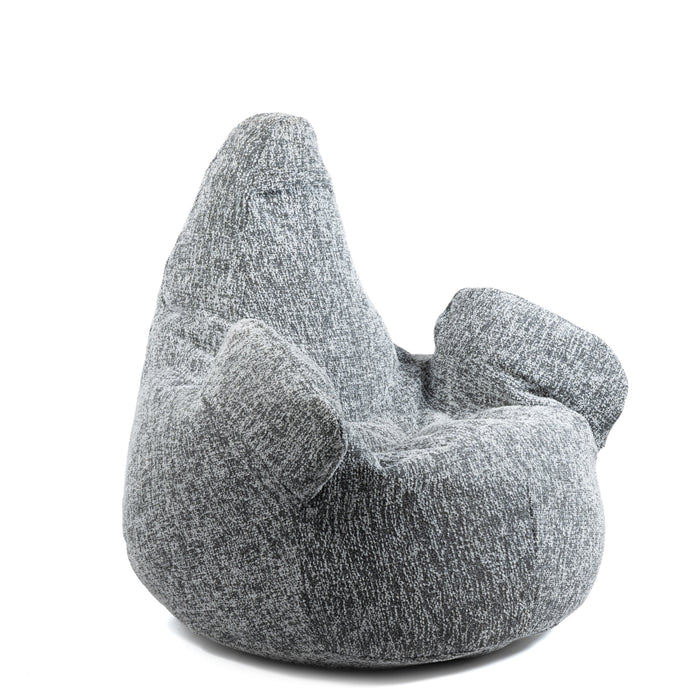 Pouf Poltrona Sacco Gigante XL Ploof Avalon in tessuto Grisaglia per interno dim. Ø95 x H105 cm