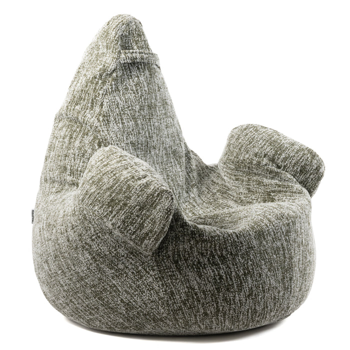 Pouf Poltrona Sacco Super Gigante XXL Ploof Avalon in tessuto Grisaglia per interno dim. Ø105 x H115 cm