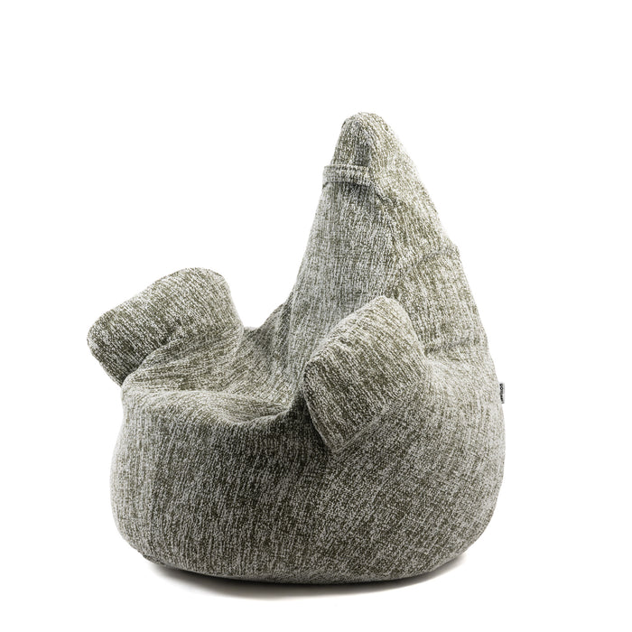 Pouf Poltrona Sacco Grande Ploof Avalon in tessuto Grisaglia per interno dim. Ø85 x H90 cm