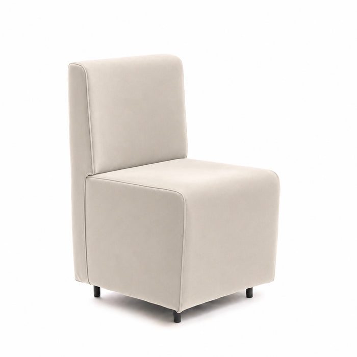 Essence 1-seater sofa for restaurants in faux Mamba leather, size 50x62xH88