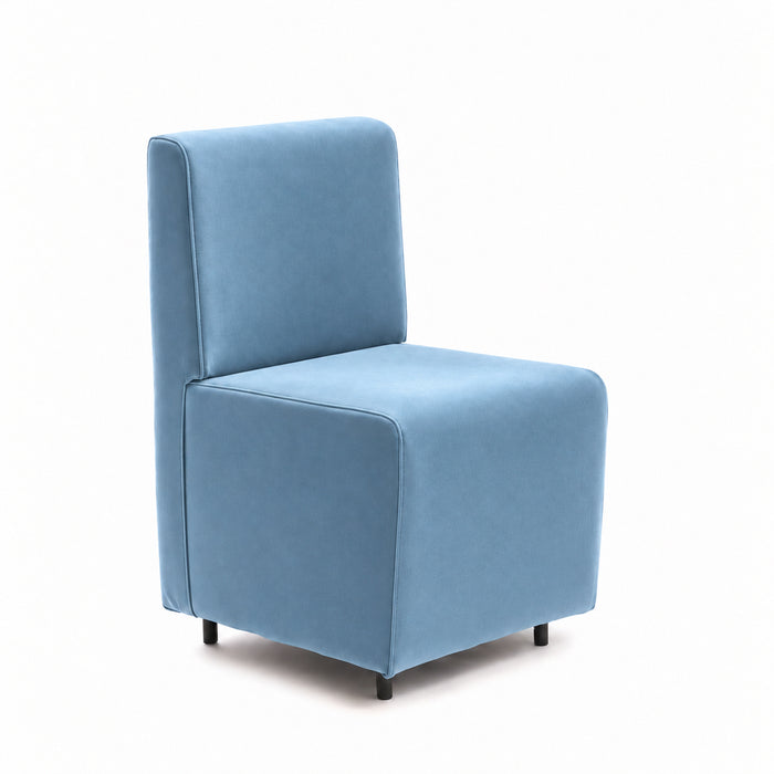 Essence 1-seater sofa for restaurants in faux Mamba leather, size 50x62xH88