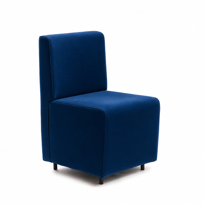 Essence 1-seater sofa for restaurants in faux Mamba leather, size 50x62xH88