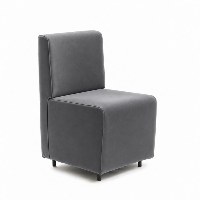 Essence 1-seater sofa for restaurants in faux Mamba leather, size 50x62xH88