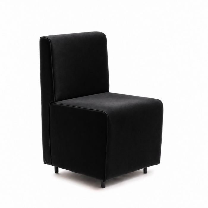 Essence 1-seater sofa for restaurants in faux Mamba leather, size 50x62xH88