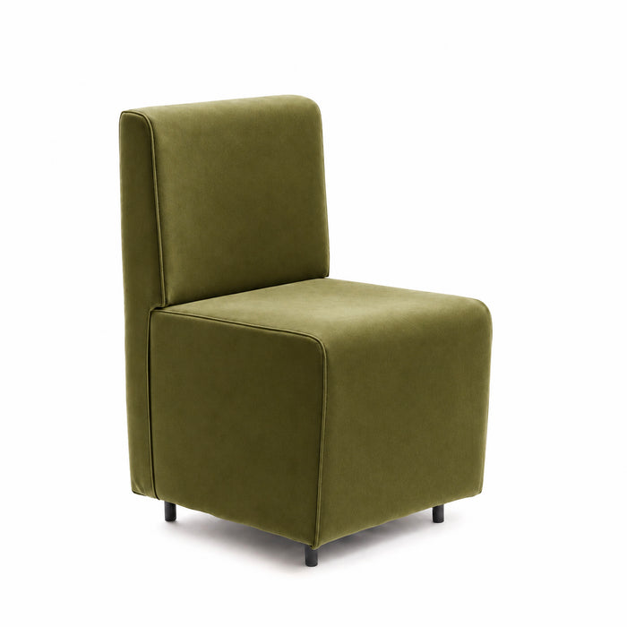 Essence 1-seater sofa for restaurants in faux Mamba leather, size 50x62xH88