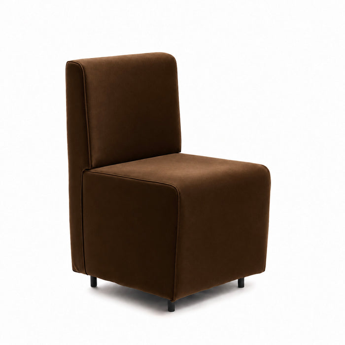 Essence 1-seater sofa for restaurants in faux Mamba leather, size 50x62xH88