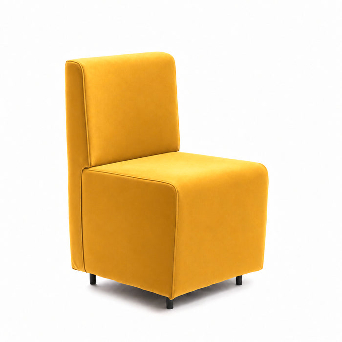 Essence 1-seater sofa for restaurants in faux Mamba leather, size 50x62xH88