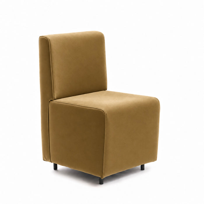 Essence 1-seater sofa for restaurants in faux Mamba leather, size 50x62xH88