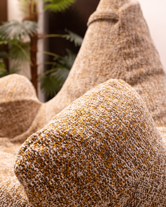 Pouf Poltrona Sacco Grande Ploof Avalon in tessuto Grisaglia per interno dim. Ø85 x H90 cm