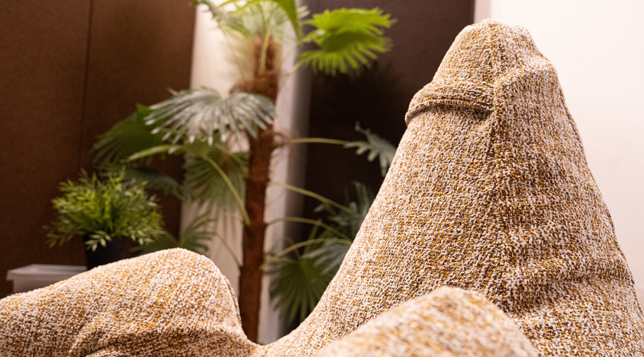 Pouf Poltrona Sacco Grande Ploof Avalon in tessuto Grisaglia per interno dim. Ø85 x H90 cm