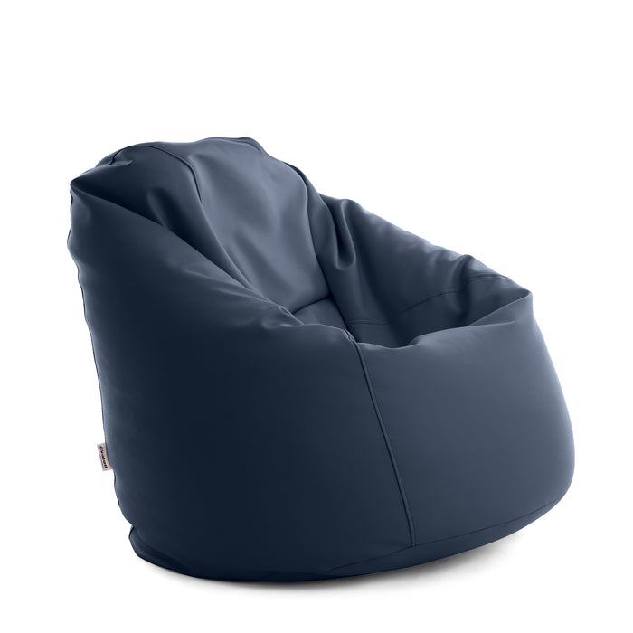 Avalon - Pouf Poltrona Sacco in Ecopelle Deluxe Super Resistente ELITE, Pouf Sacco di Qualità Sartoriale, Bean Bag per Sedersi Ergonomico, Pouf a Sacco Impermeabile, Made in IT - 85x90cm