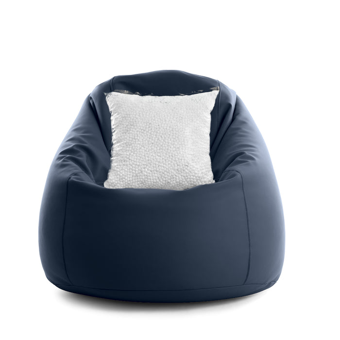 Avalon - Pouf Poltrona Sacco in Ecopelle Deluxe Super Resistente ELITE, Pouf Sacco di Qualità Sartoriale, Bean Bag per Sedersi Ergonomico, Pouf a Sacco Impermeabile, Made in IT - 85x90cm