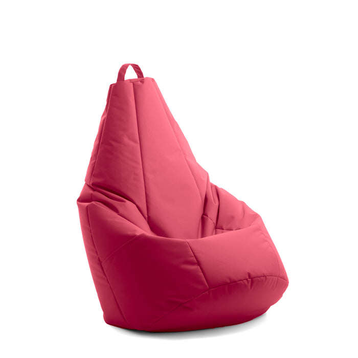 Pouf A Pera Homguava A Forma Di Goccia - Riempito In Memory Foam, Rivestimento In Velluto A Coste, Con Maniglia, Blu
