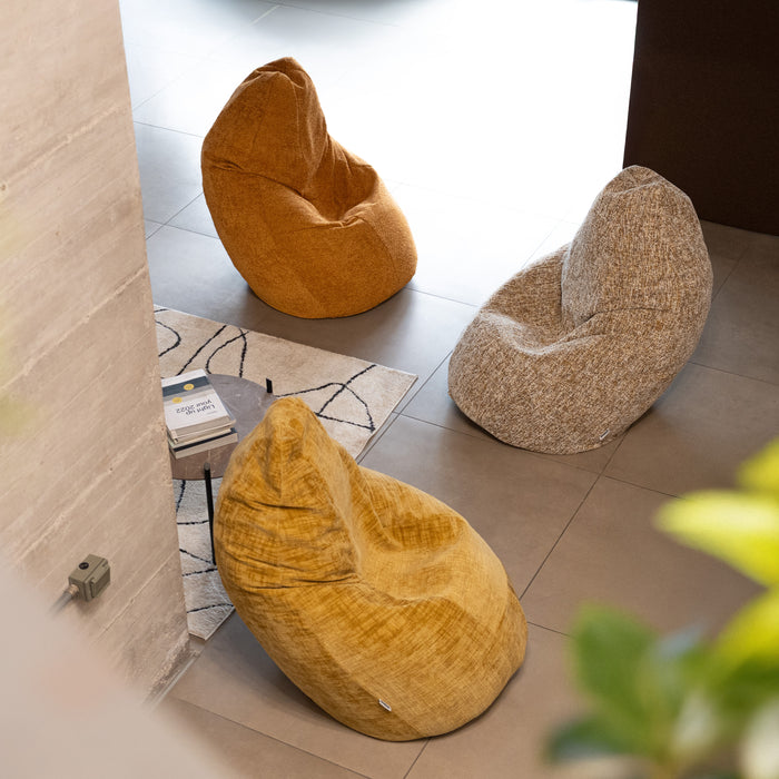 Pouf Poltrona Sacco Grande BAG L Avalon in tessuto Grisaglia per interno dim. 80 x 125 cm