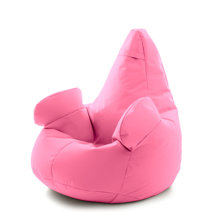 Pouf poltrona sacco Gigante XL con braccioli Ploof, sfoderabile con sacca interna, Avalon in tessuto poliestere Jive per interno Imbottito, Antistrappo, Impermeabile Dim: Ø95 x H105 cm