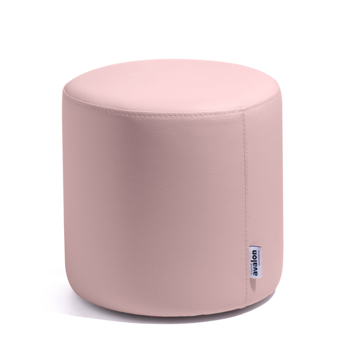 Avalon Rigid Cylinder Pouf Table in Mamba Trendy Faux Leather, Class 1-IM, Fire Retardant, for Indoor and Outdoor Use. Dimensions: Ø45 cm X H40 cm
